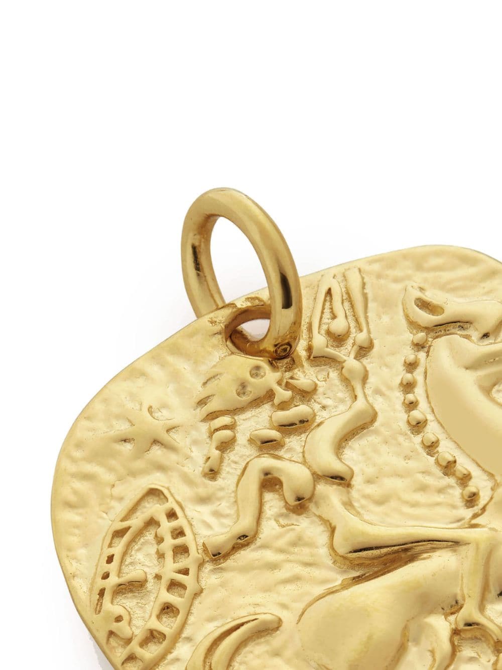 Shop Monica Vinader Goddess Coin Pendant Charm In Gold