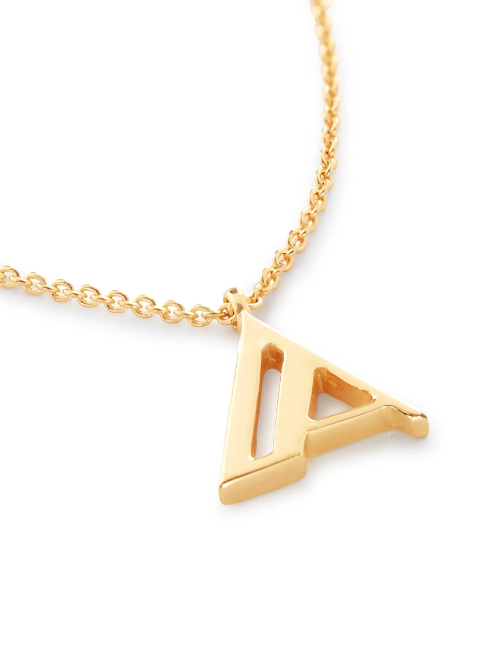 Monica Vinader Alphabet A Charm Necklace In Gold