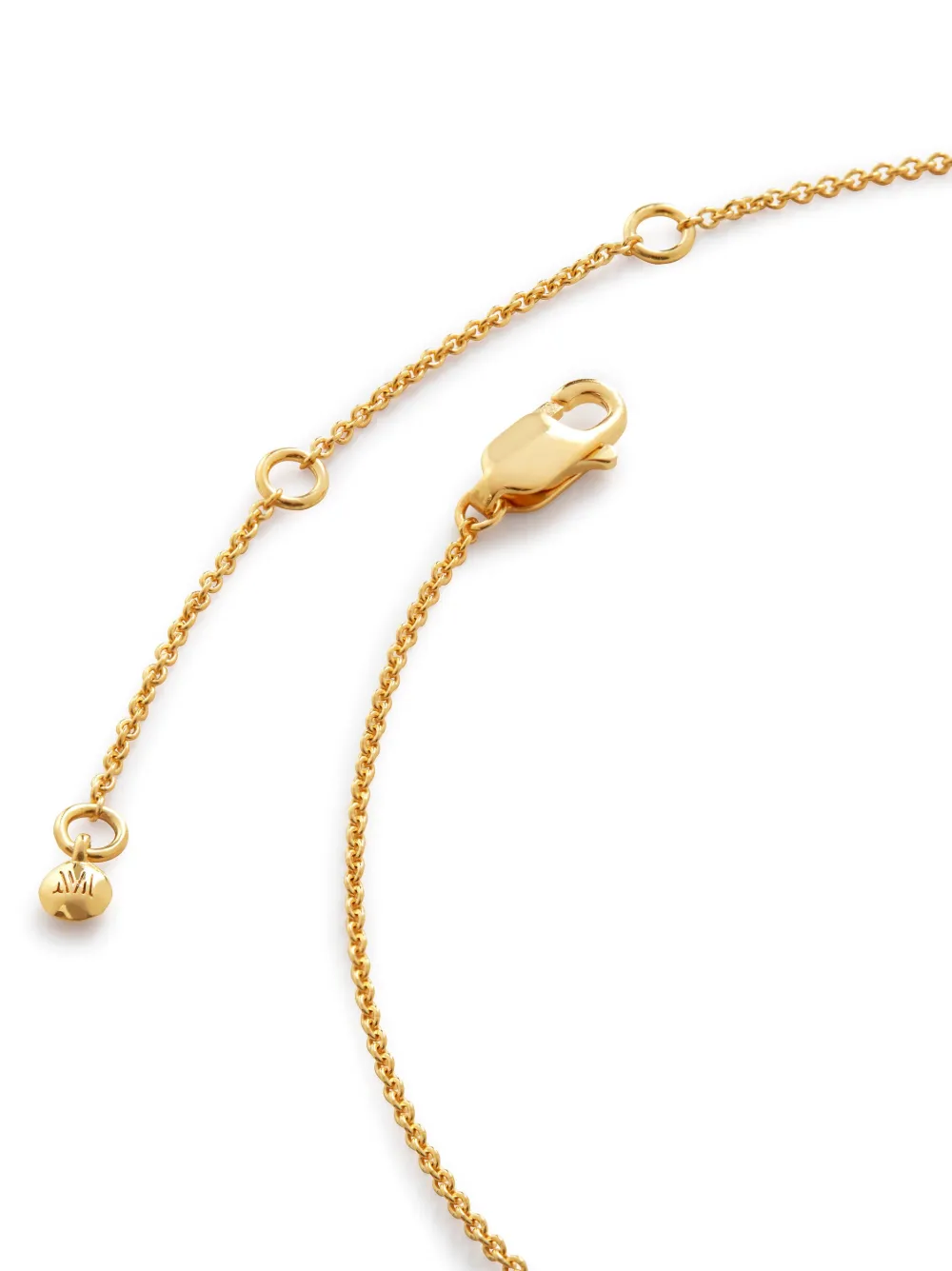 Monica Vinader Alphabet A Charm Necklace In Gold