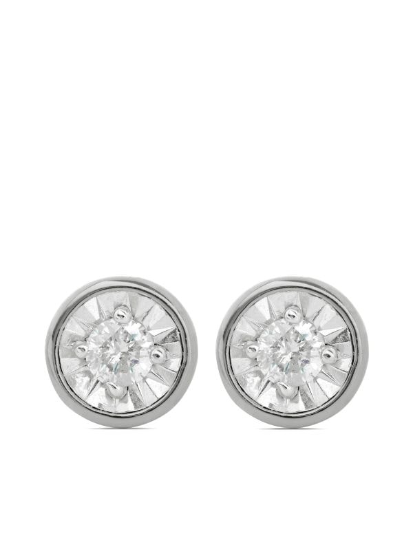 Diamond Essential Stud Earrings in Sterling Silver and Diamond