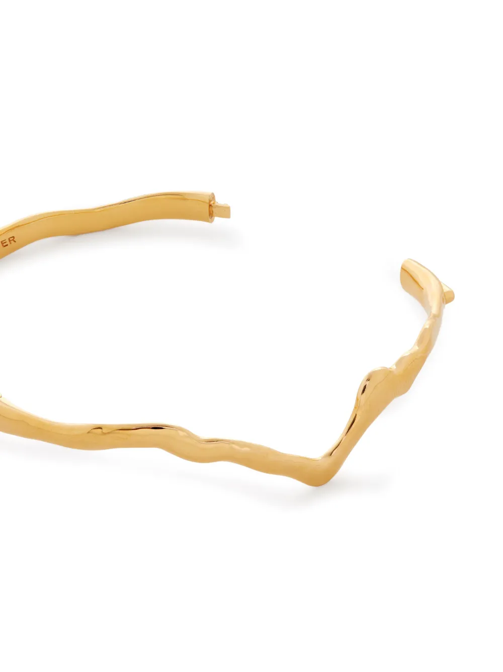 Monica Vinader Gold Amy Powney Wishbone Bangle In Gold