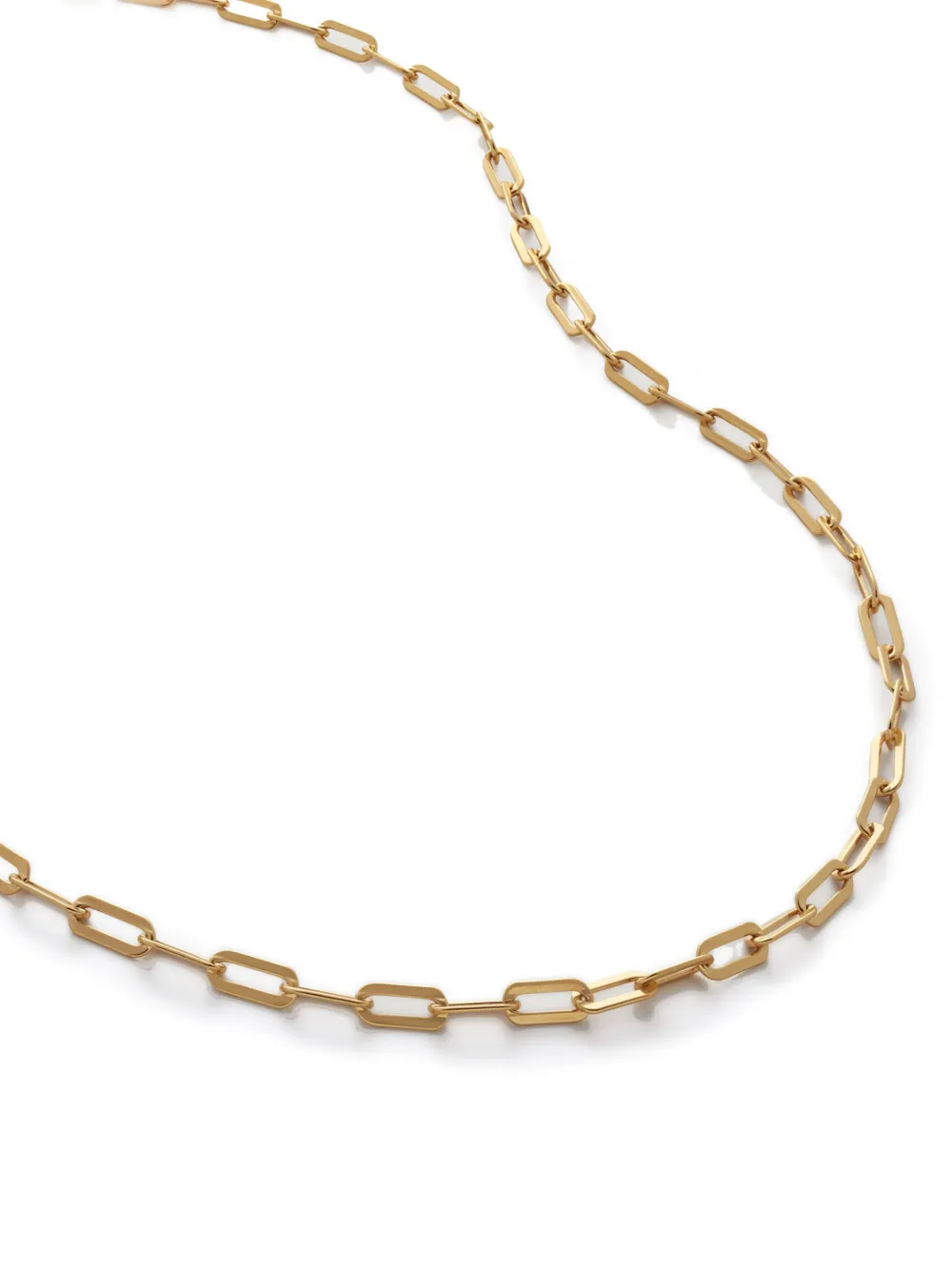Monica Vinader Gp Paperclip Chain-link Necklace In Gold