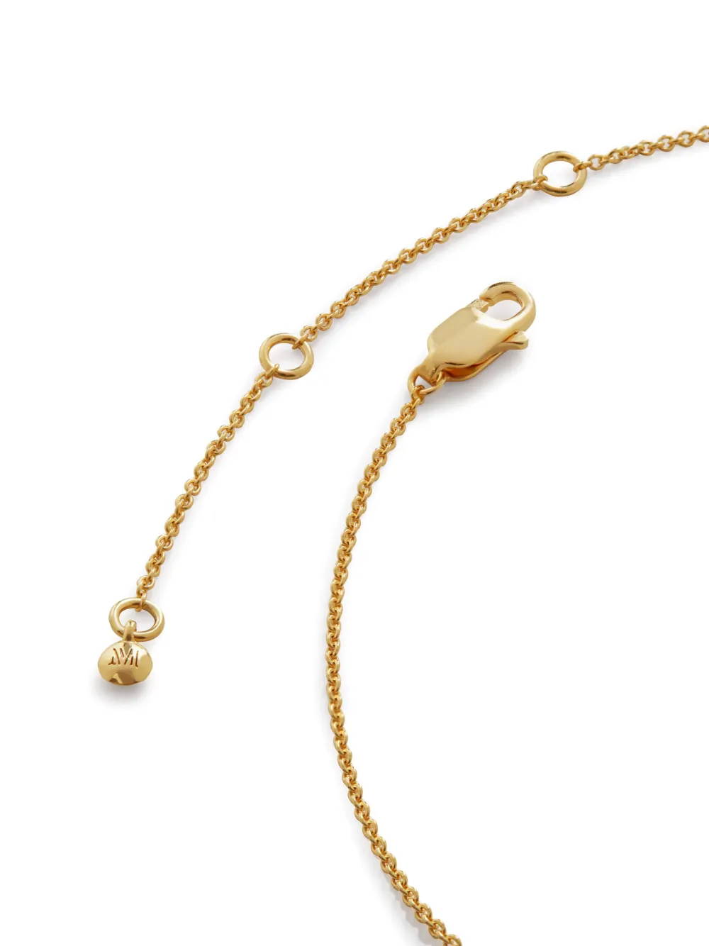 Monica Vinader Alphabet E Polished-finish Necklace In Gold