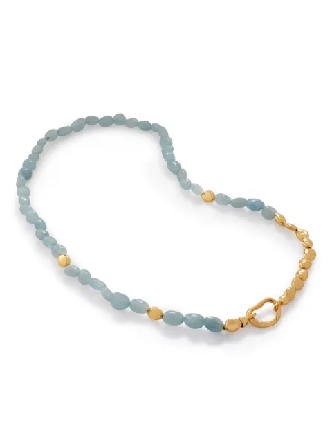 Monica Vinader Rio aquamarine beaded necklace