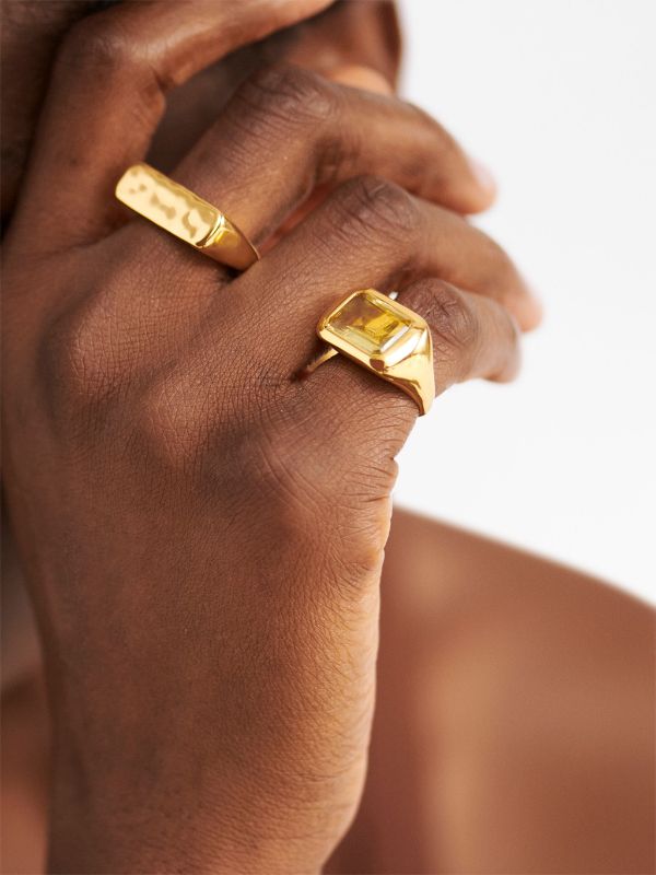 Louis Vuitton Monogram Yellow Gold Cocktail Band Ring