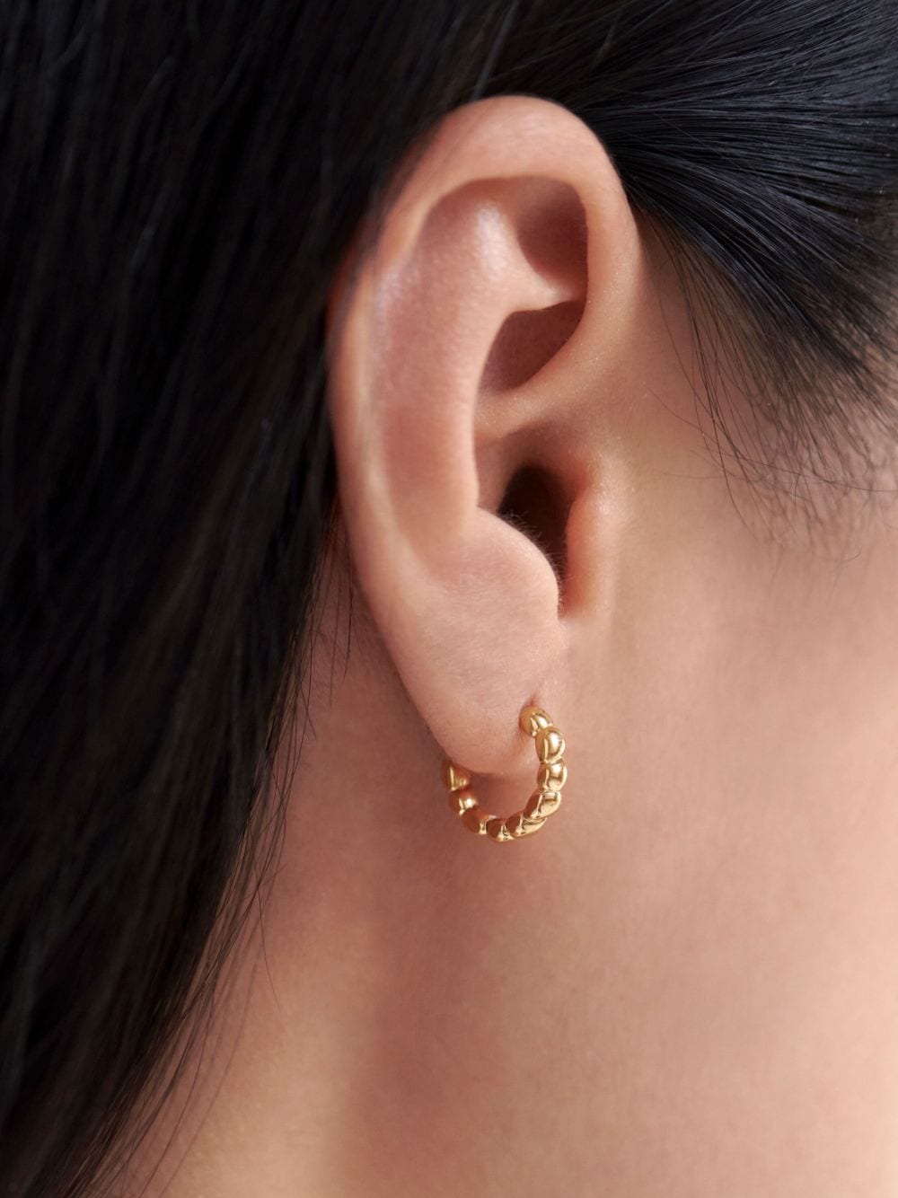 Shop Monica Vinader Corda Huggie Earrings In Gold