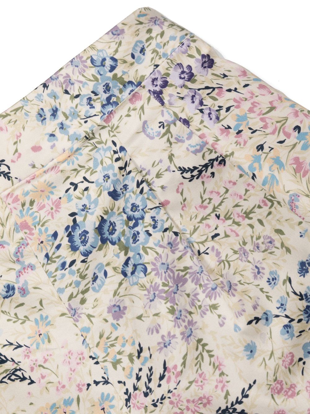 Shop Simonetta Floral-print Pleated Shorts In Neutrals