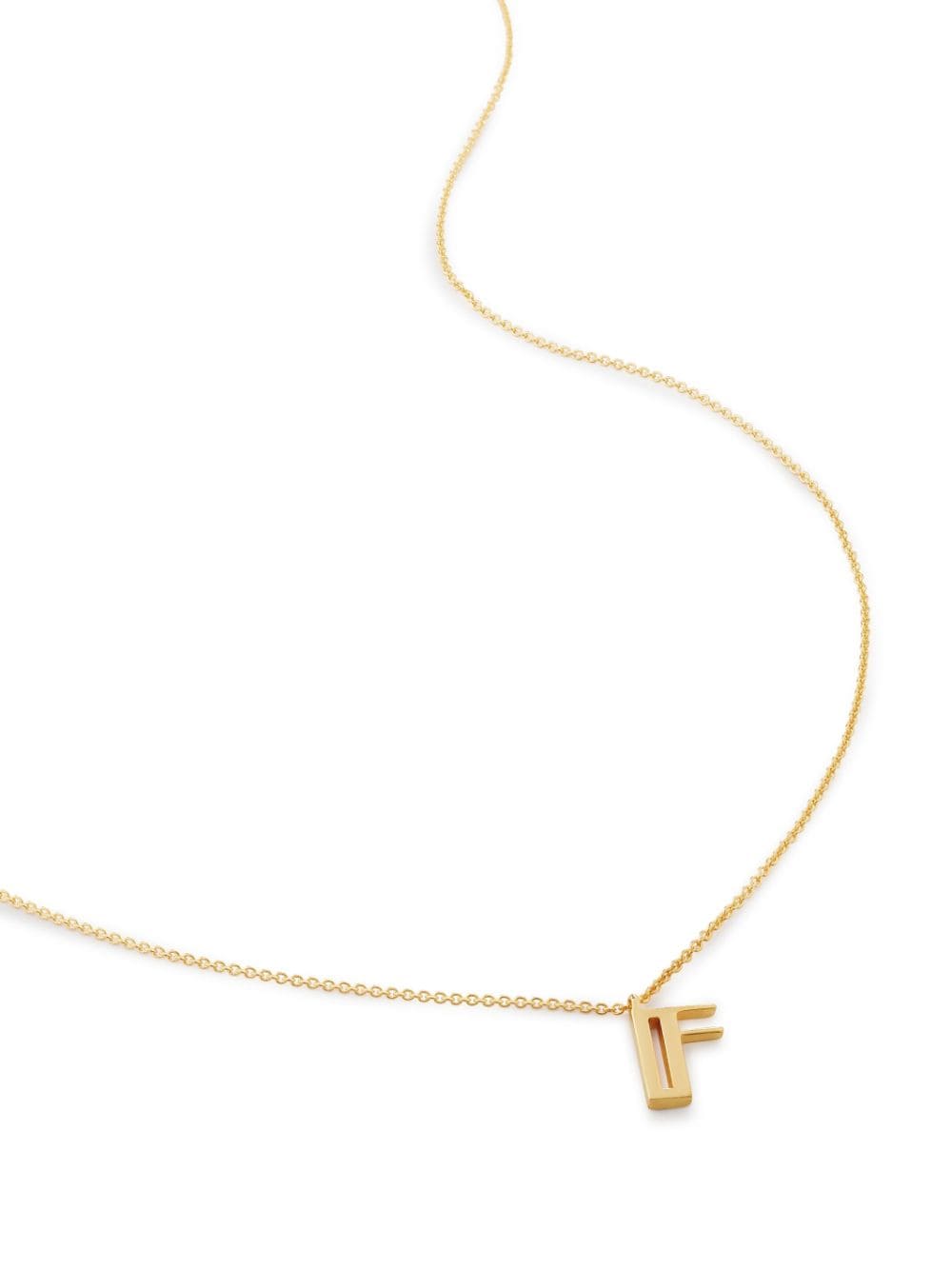Monica Vinader Alphabet F-pendant Necklace In Gold