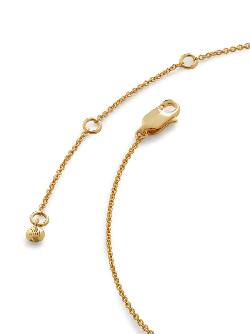 Monica Vinader Alphabet F-pendant Necklace In Gold