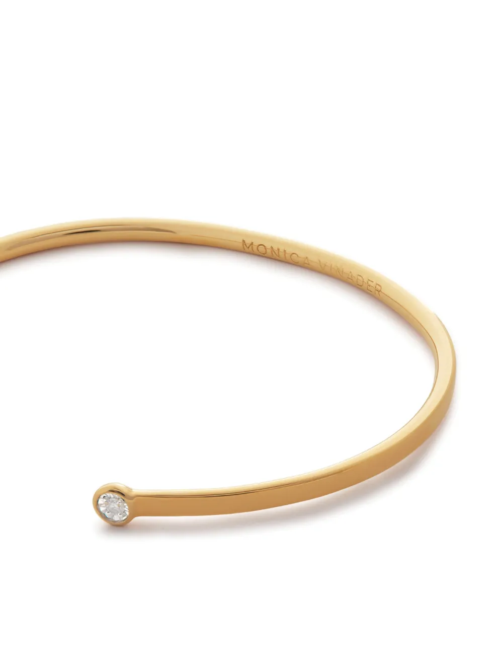 Shop Monica Vinader Gold Vermeil Essential Diamond Bracelet