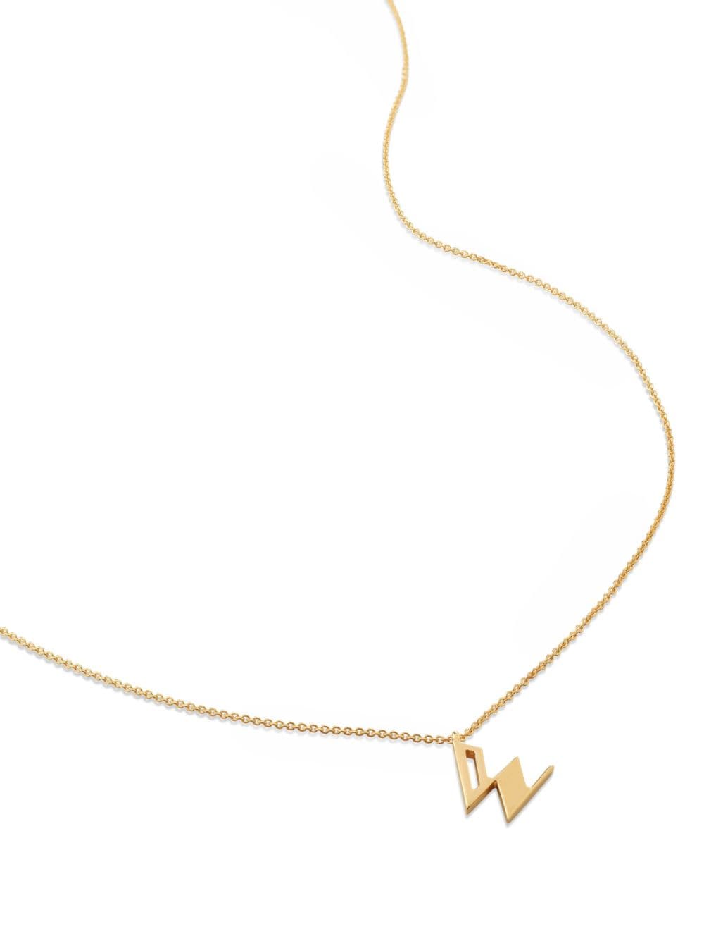 Monica Vinader Alphabet W-pendant Necklace In Gold