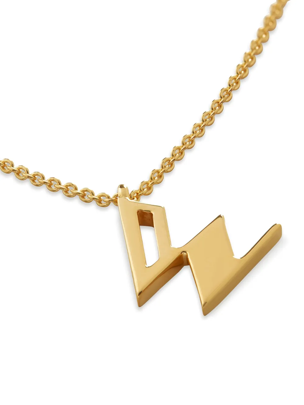 Monica Vinader Alphabet W-pendant Necklace In Gold