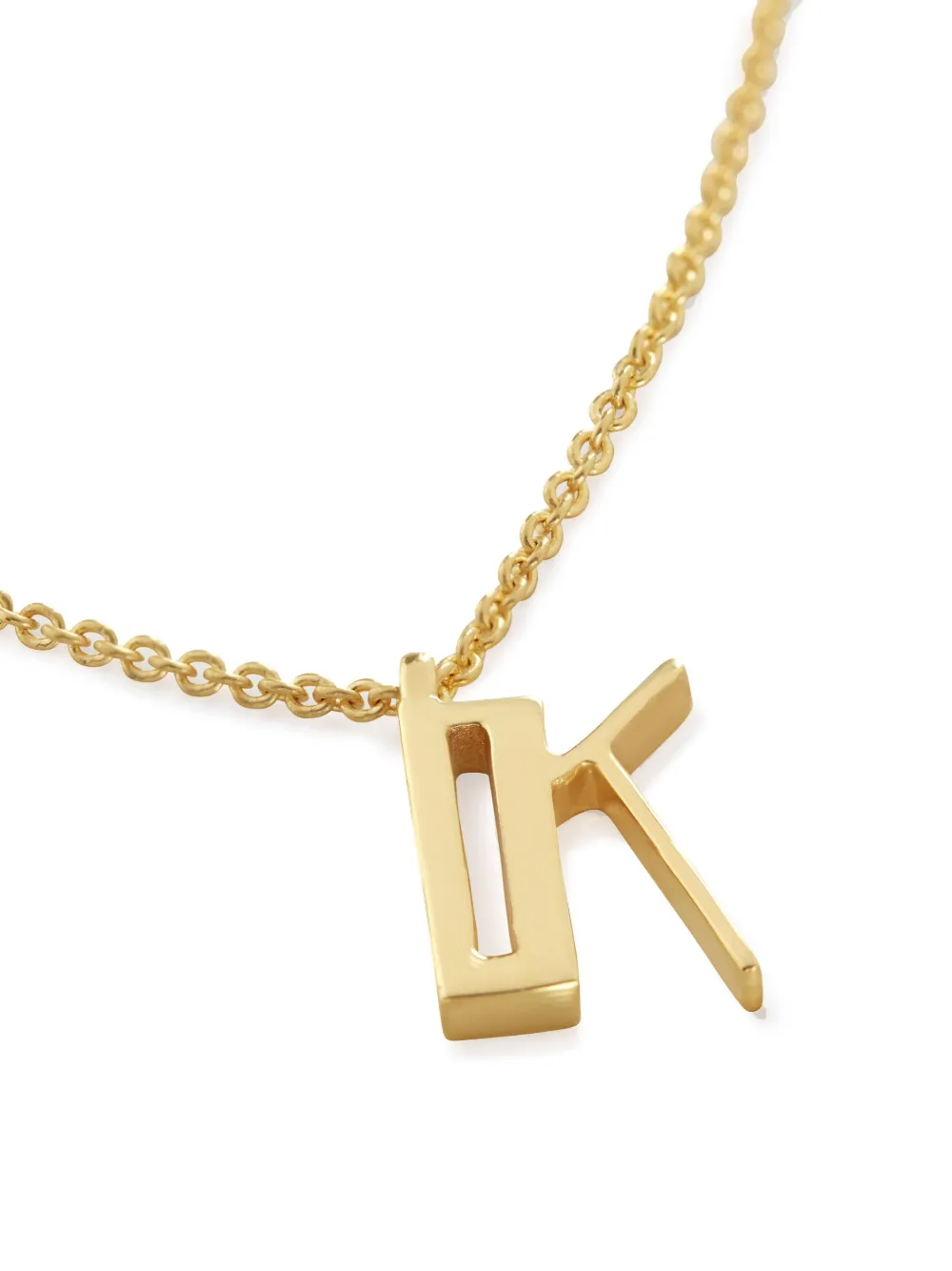 Shop Monica Vinader Alphabet K Pendant Necklace In Gold