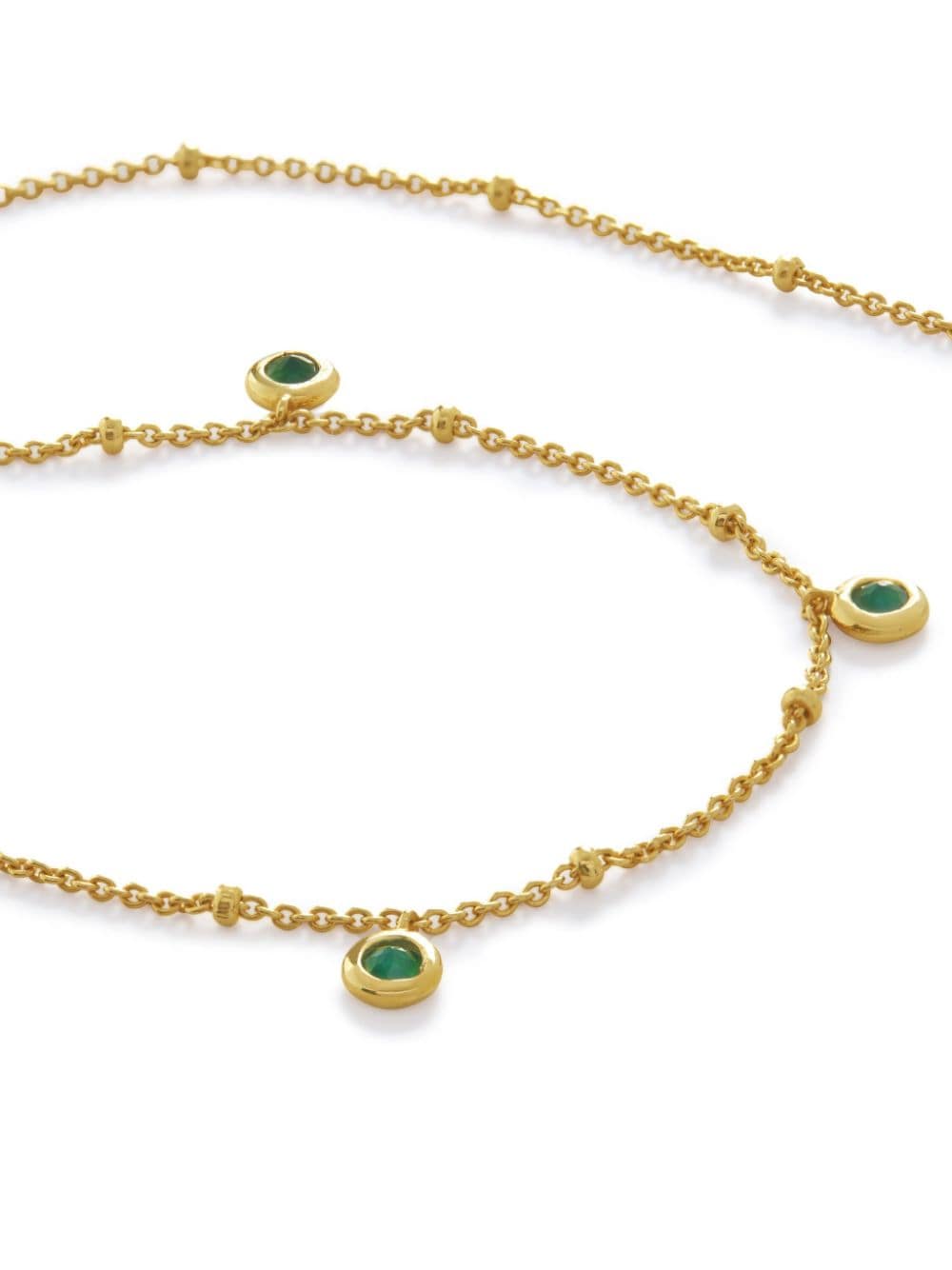 Shop Monica Vinader Onyx Mini Gem Choker Necklace In Gold