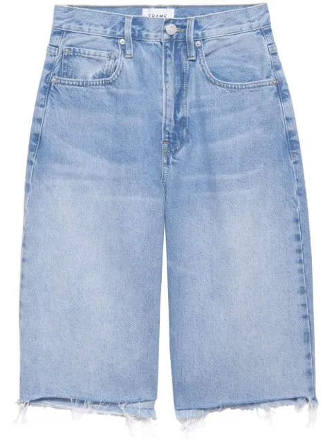 FRAME shorts de mezclilla con bordes sin rematar