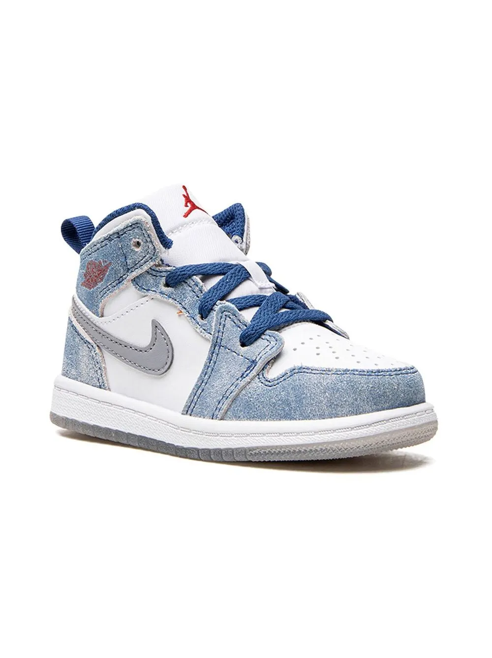 

Jordan Kids Air Jordan 1 high-top sneakers - French Blue/White/Light Steel