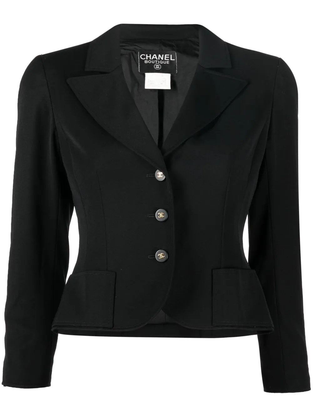 

CHANEL Pre-Owned blazer con solapas de muesca 1997 - Negro