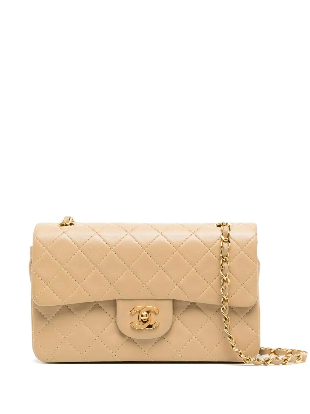 

CHANEL Pre-Owned 1990 small Double Flap shoulder bag - Neutrals