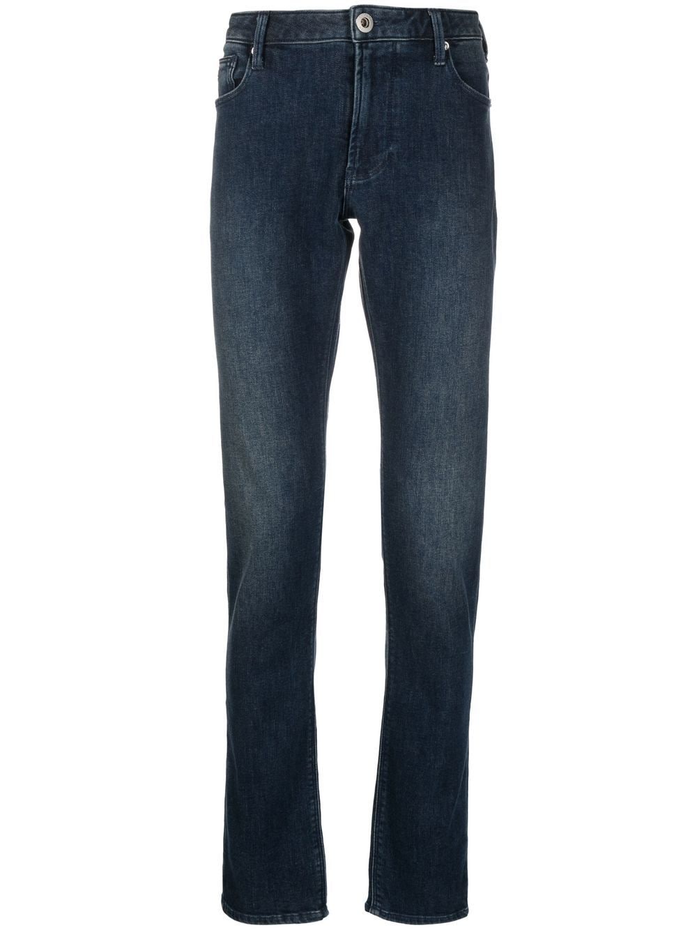 Emporio Armani Low-rise Skinny Jeans In Blue