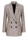 Emporio Armani herringbone double-breasted blazer - Neutrals