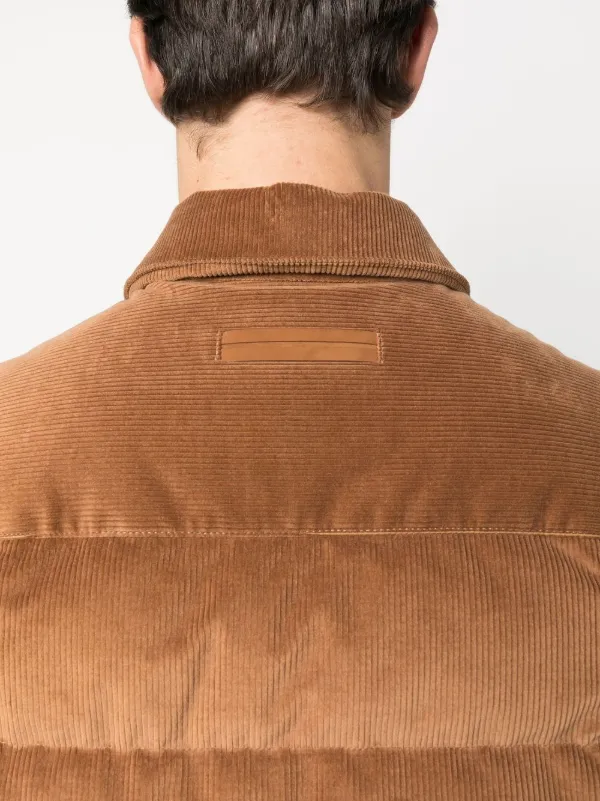 Zegna パデッド シャツジャケット | ブラウン | FARFETCH JP