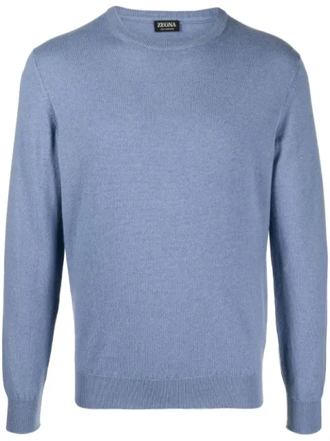 Zegna ribbed-knit crew neck sweater