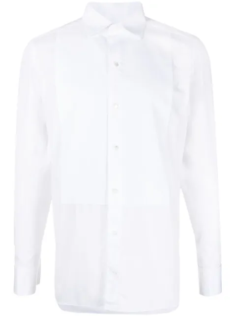 Zegna camisa de noche con paneles