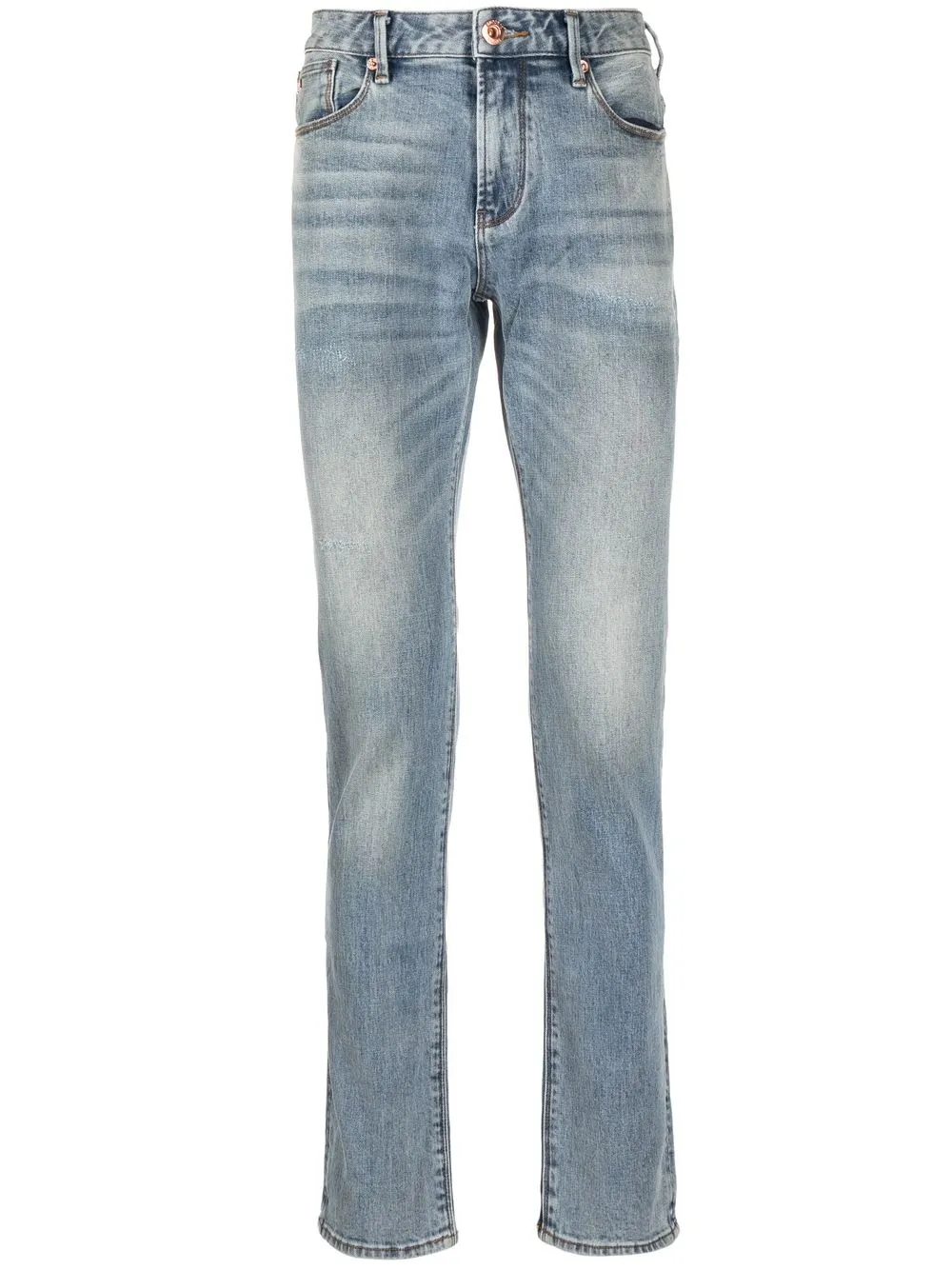 

Emporio Armani jeans slim con efecto lavado - Azul