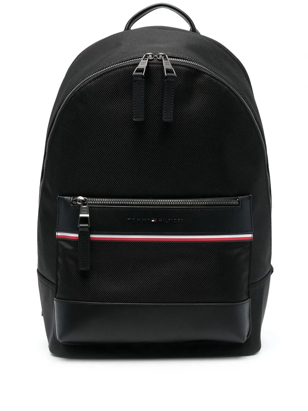 

Tommy Hilfiger stripe-print zip-up backpack - Black