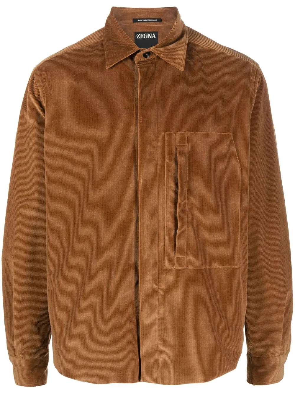 

Zegna corduroy pocket-detail shirt - Brown
