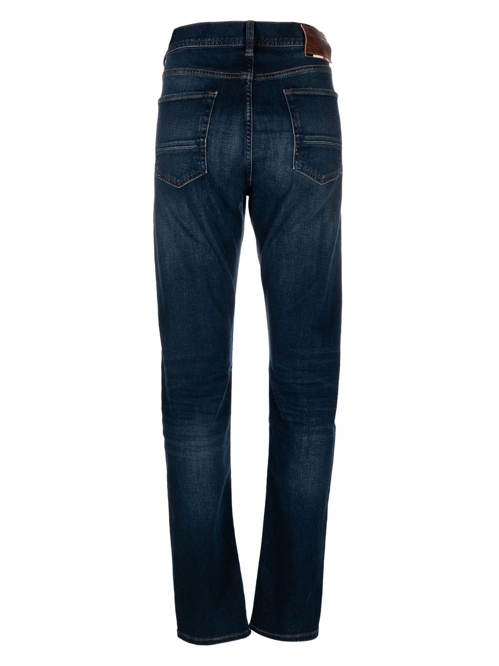 Shop Tommy Hilfiger Crease-effect Straight-leg Jeans In Blue