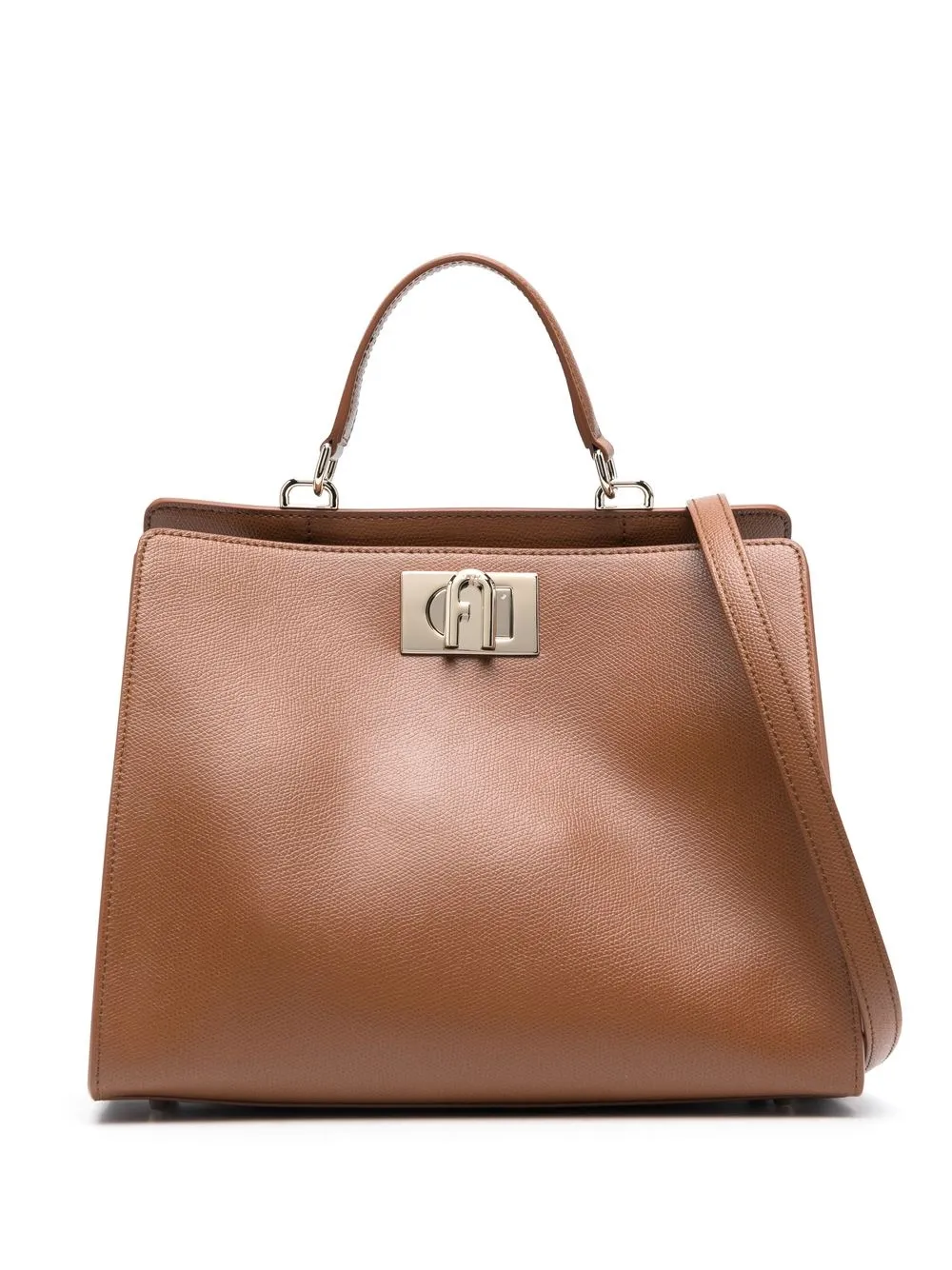 

Furla medium 1927 leather tote bag - Brown