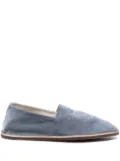 Brunello Cucinelli almond toe suede espadrilles - Blue
