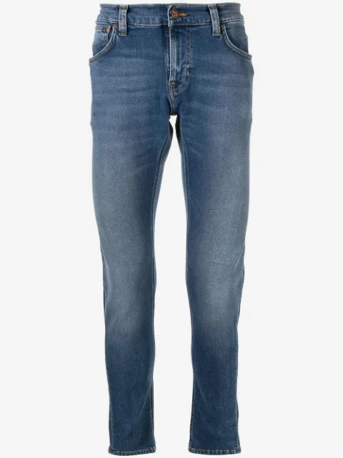 Nudie Jeans jean droit à patch logo