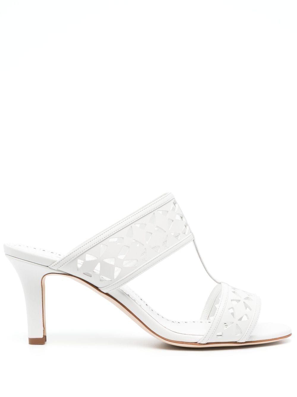 Manolo Blahnik Sophocles 70mm leather sandals - White
