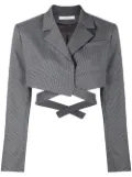Rokh cropped wraparound blazer - Grey