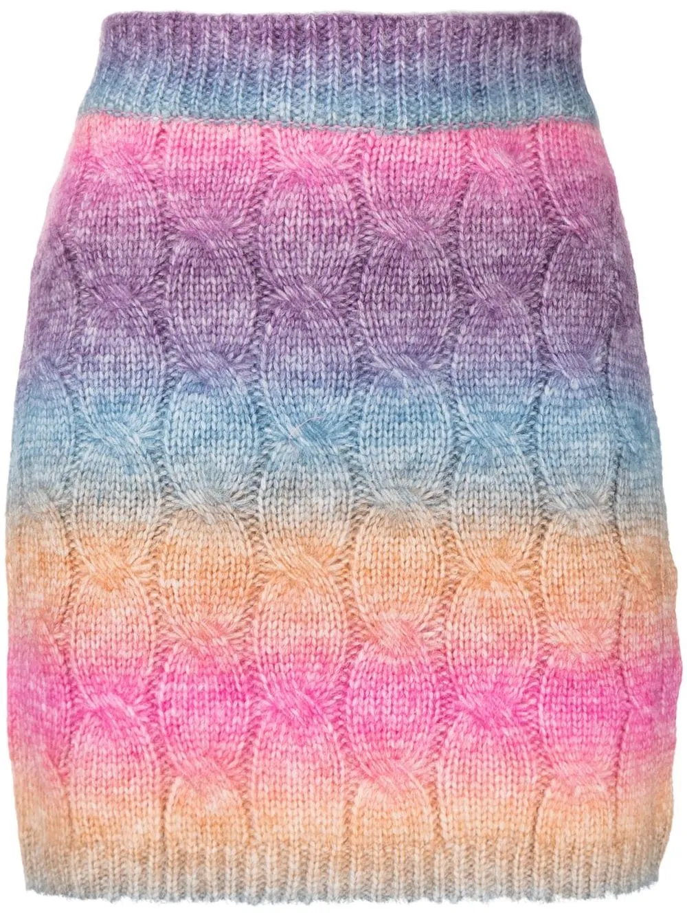 

Rokh striped cable-knit mini skirt - Multicolour