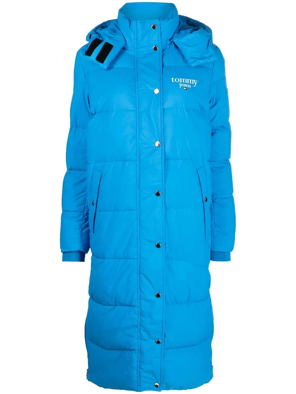 

Tommy Jeans logo-patch padded coat - Blue