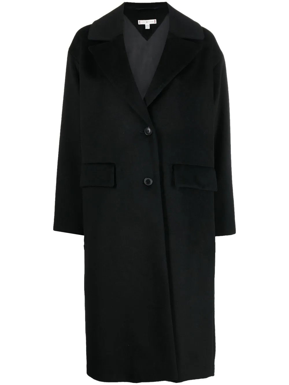 

Tommy Hilfiger single-breasted midi coat - Black