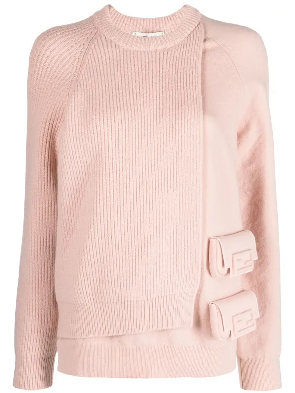 Fendi Layered Utility Pocket Jumper in Pink