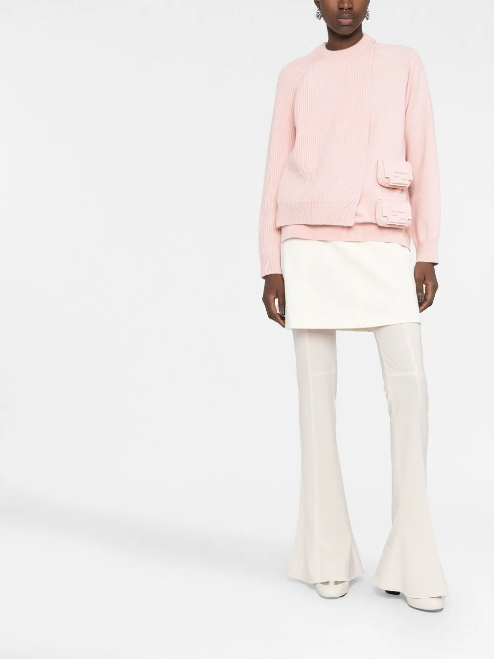 FENDI layered utility pocket jumper | Knitted Sweaters | Image 2