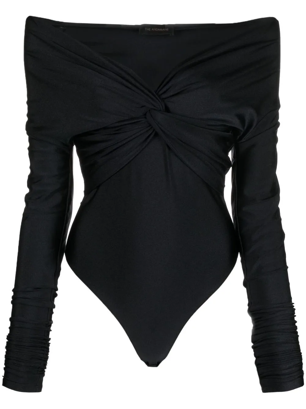 

THE ANDAMANE off-shoulder bodysuit - Black