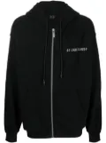 44 LABEL GROUP logo-print zipped hoodie - Black