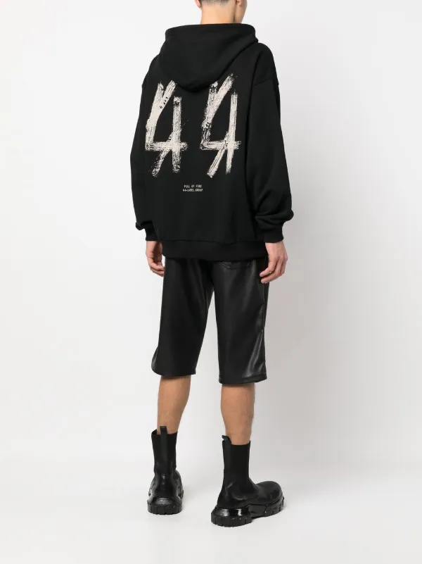 LABEL GROUP logo print Zipped Hoodie Farfetch