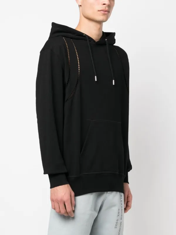 Alexander McQueen long-sleeve Cotton Hoodie | Black | FARFETCH
