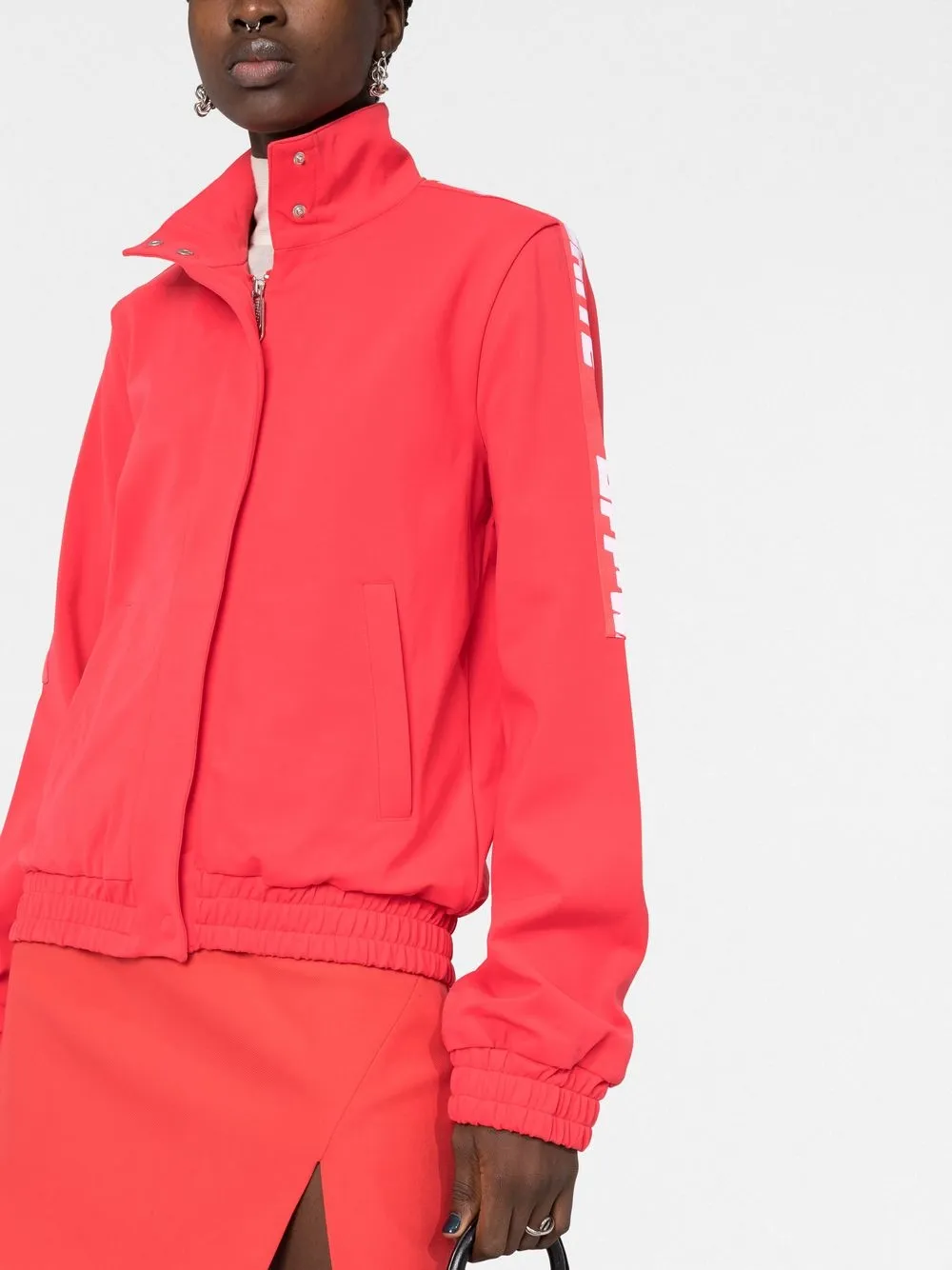 Off-white Logo Strap Lightweight Jacket In Red