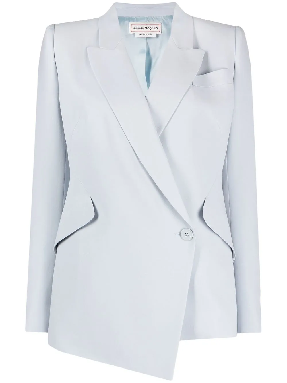 Alexander Mcqueen Asymmetric Singlebreasted Blazer In Blau ModeSens