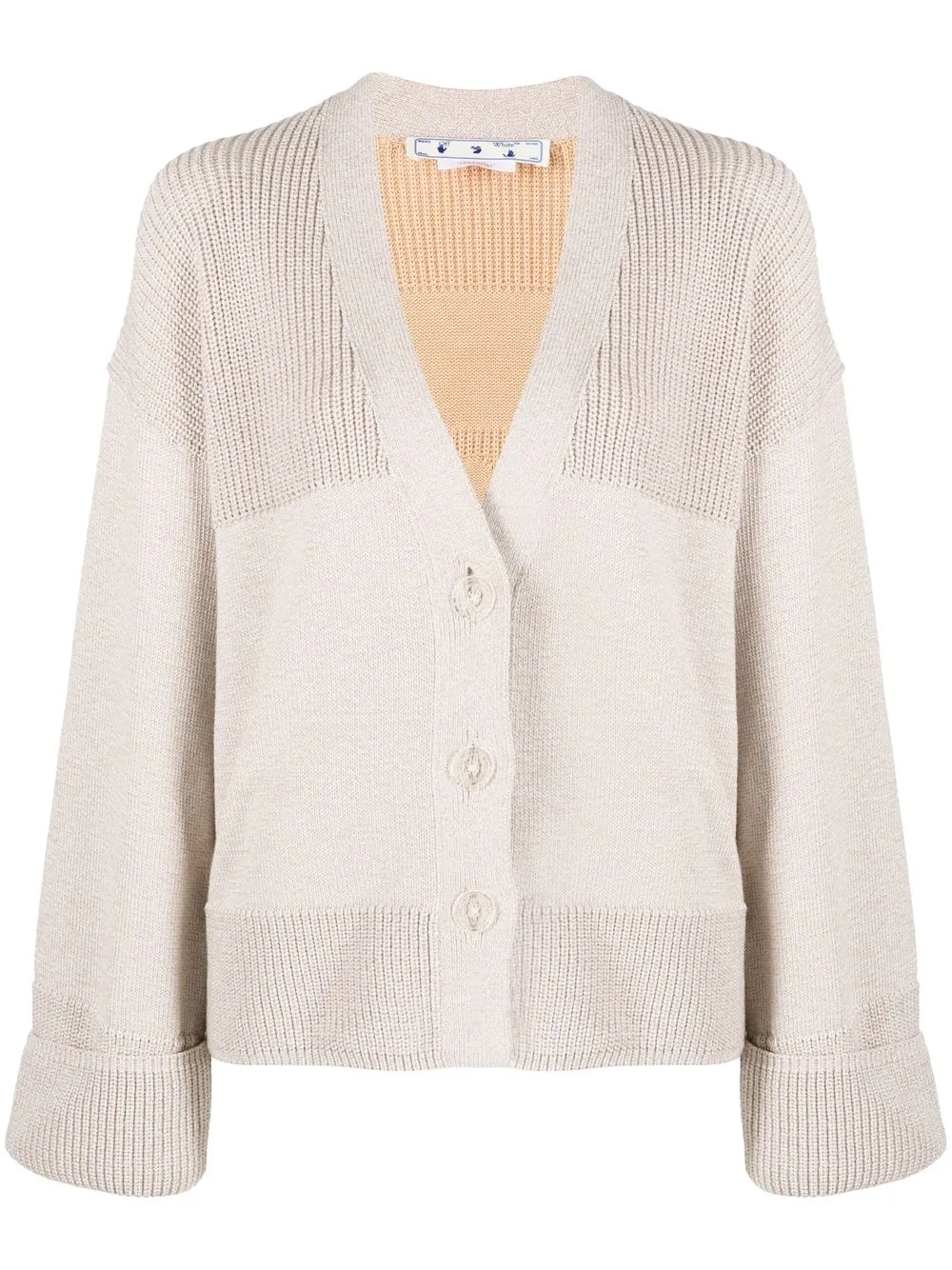 

Off-White Diag colour-block cardigan - Neutrals