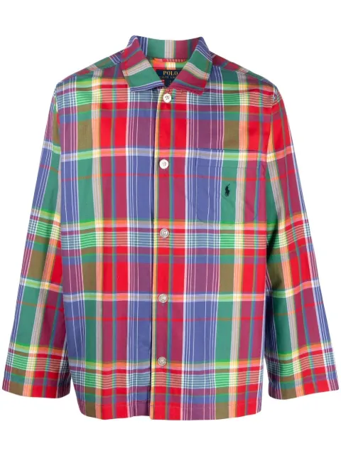 Polo Ralph Lauren plaid-print cotton pajama set