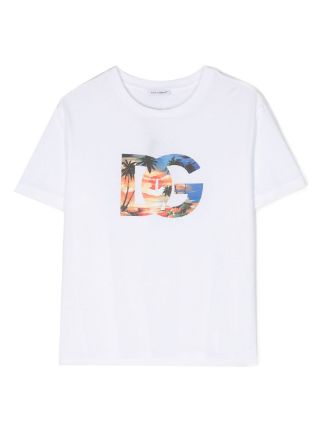 Dolce & Gabbana Kids DG logo-print short-sleeve T-shirt - Farfetch